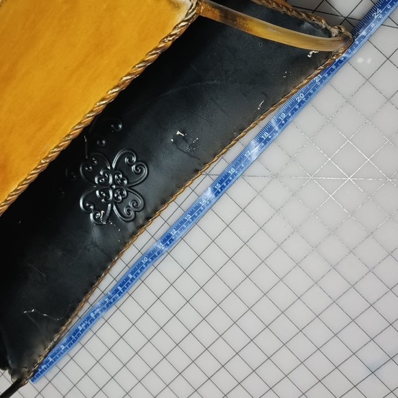 VTG 23" Metal Planter Box Rustic Ochre w/ Rope Cord Trim Detail - Picture 7 of 11